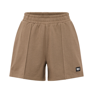 Everlast® EVERLAST Womens Wide Pintuck Sweat Shorts Shorts Sand